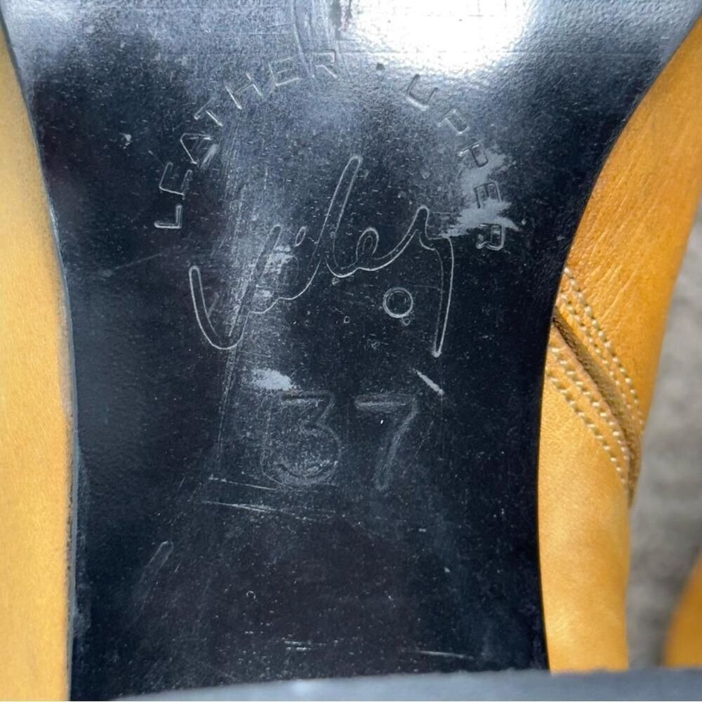 70's Viley Italian Leather Tan Boots EU 37 - Picture 8 of 8